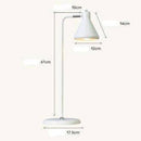 Lampe à poser design à LED avec tube en métal coloré et forme triangulaire Light