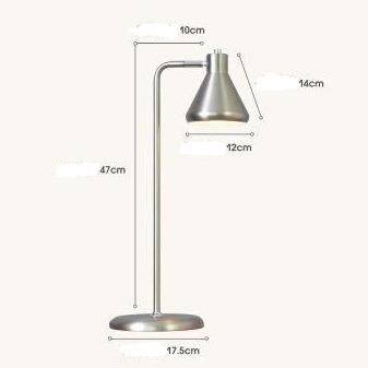 LED design table lamp with coloured metal tube and triangular shape Light