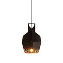Suspension design LED avec métal coloré et à motifs style Hang