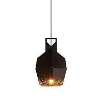 Suspension design LED avec métal coloré et à motifs style Hang