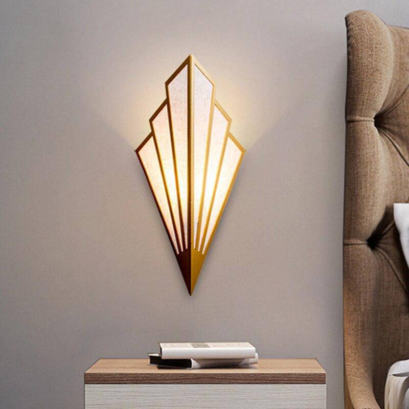 wall lamp triangular metal LED wall design, coloured