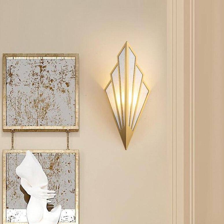 wall lamp triangular metal LED wall design, coloured