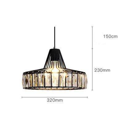 pendant light LED crystal glass design with geometric shapes Hang style