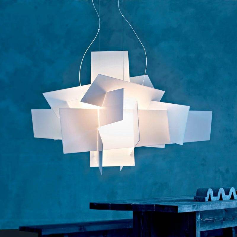 Suspension design LED avec plusieurs plaques colorées Italian Lofty