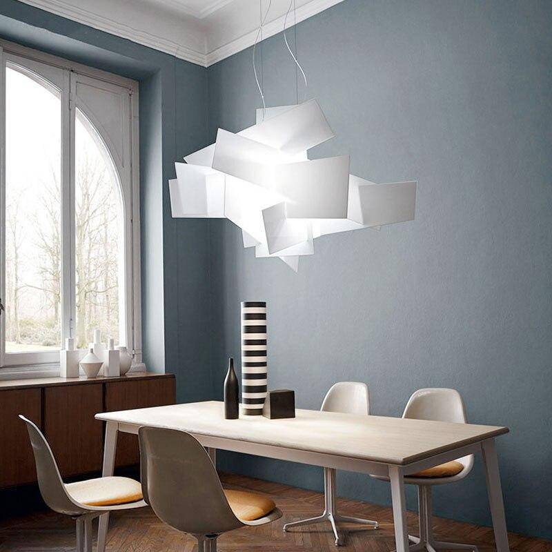Suspension design LED avec plusieurs plaques colorées Italian Lofty