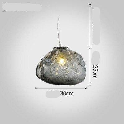Lámpara de suspensión design LED de cristal distorsionado de colores elevados