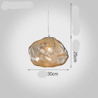 Suspension design LED en verre déformé de couleur Lofty - vue 6 sur 10