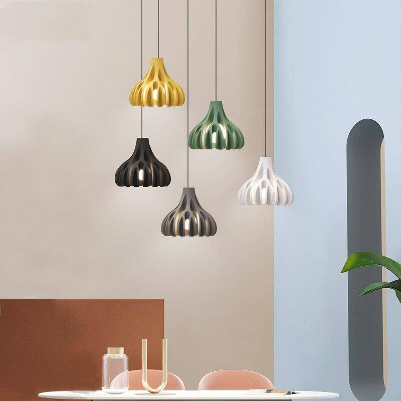 pendant light Nordic colored resin LED design