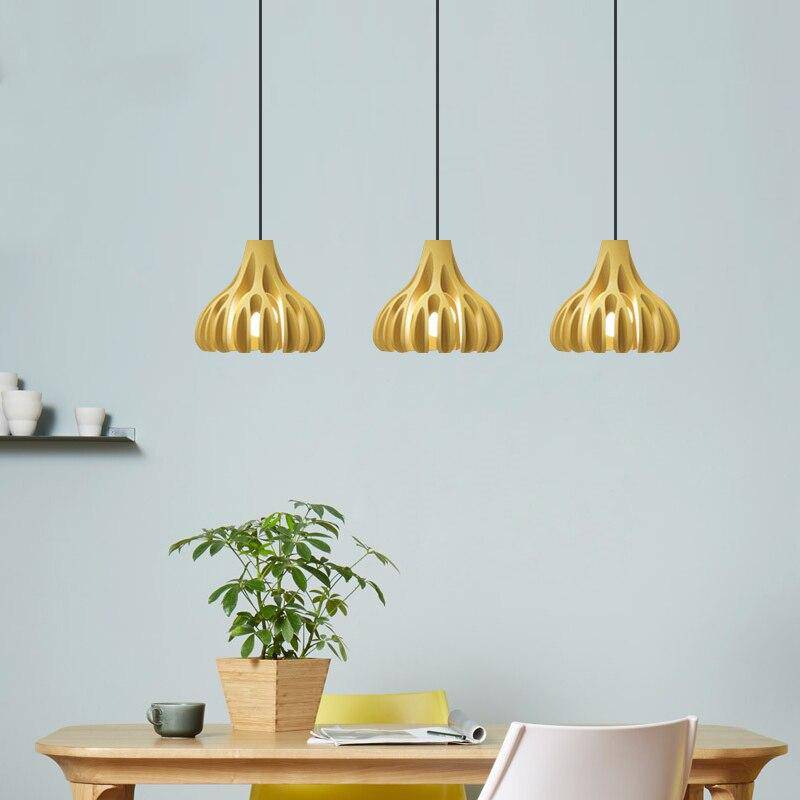 pendant light Nordic colored resin LED design