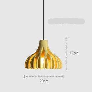Lámpara de suspensión design LED de resina de color nórdico