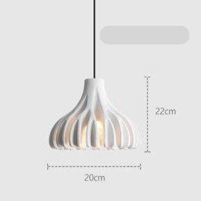 Lámpara de suspensión design LED de resina de color nórdico