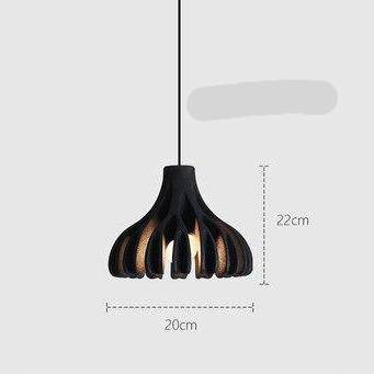 Suspension design LED en résine colorée Nordic