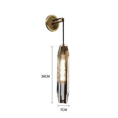 Lámpara de suspensión design con LED en forma de cristal alargado y vidrio coloreado Lofty