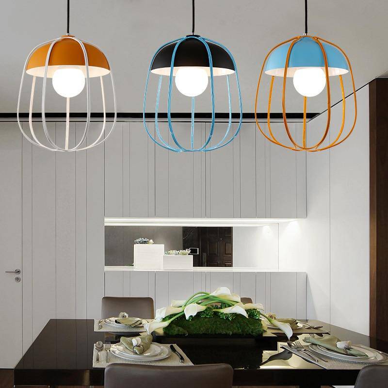 Suspension scandinave LED avec forme de citrouille colorée Hang