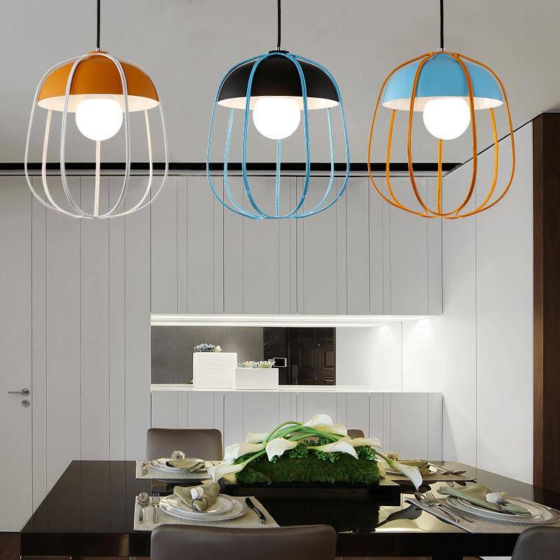 pendant light Scandinavian LED with colorful pumpkin shape Hang