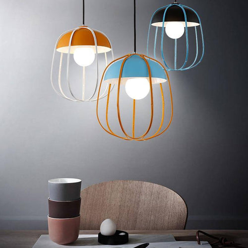 Suspension scandinave LED avec forme de citrouille colorée Hang