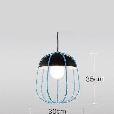 Lámpara de suspensión Forma de calabaza LED escandinava con colorido Hang