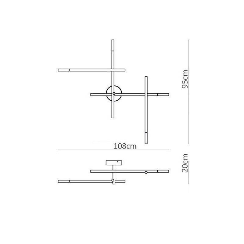 Applique murale moderne LED en métal avec tube luxury