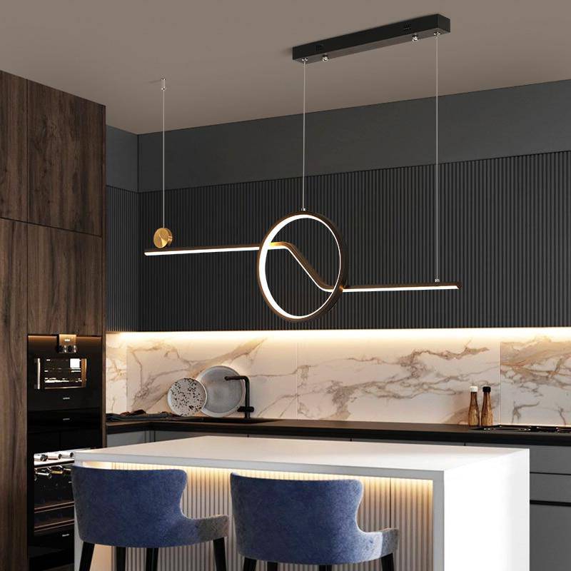 Lustre design moderne LED avec formes géométriques Loft - vue 6 sur 7