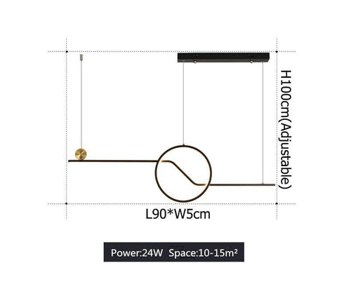 Lustre design moderne LED avec formes géométriques Loft - vue 7 sur 7