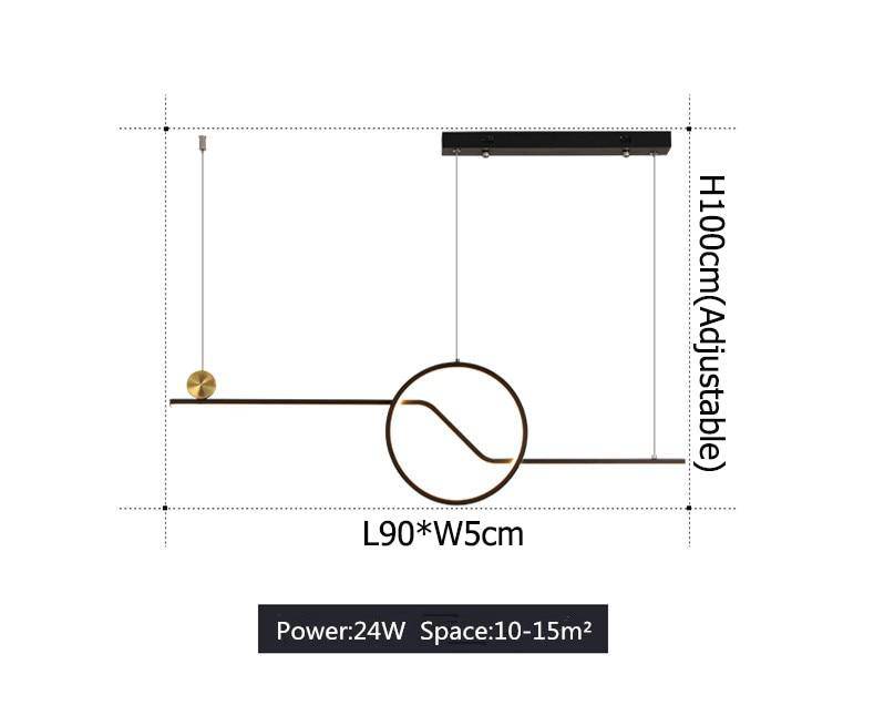 Lustre design moderne LED avec formes géométriques Loft - vue 7 sur 7