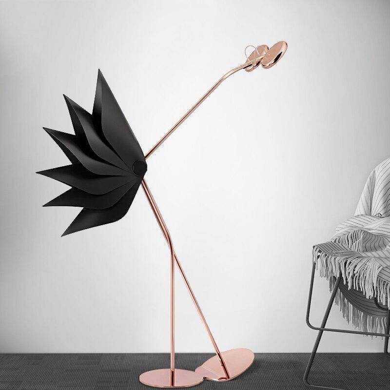 Lampadaire design LED en forme d'autruche Créative