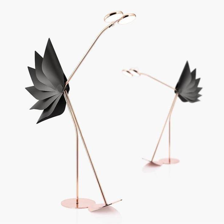Lámpara de pie design LED en forma de avestruz creativa