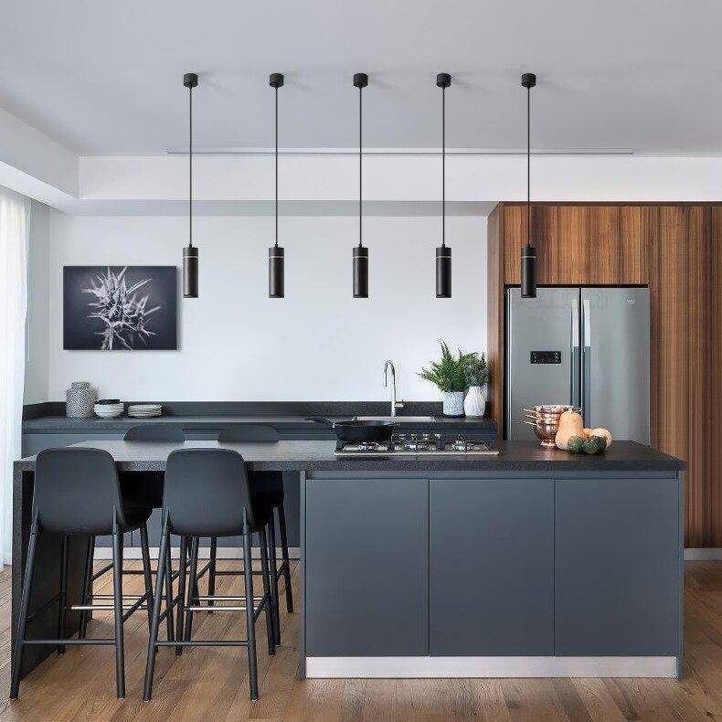 pendant light Luminaria black LED cylinder design