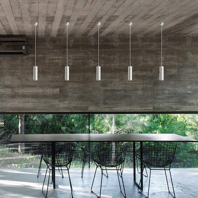 Suspension design cylindre noir à LED Luminaria