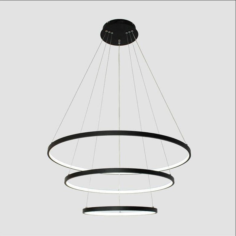 Chandelier design pendant hanging rings with LED Deco
