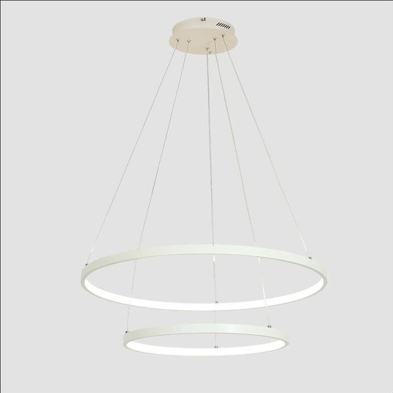 Lustre design anneaux suspendus à LED Deco