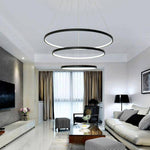 Lustre design anneaux suspendus à LED Deco