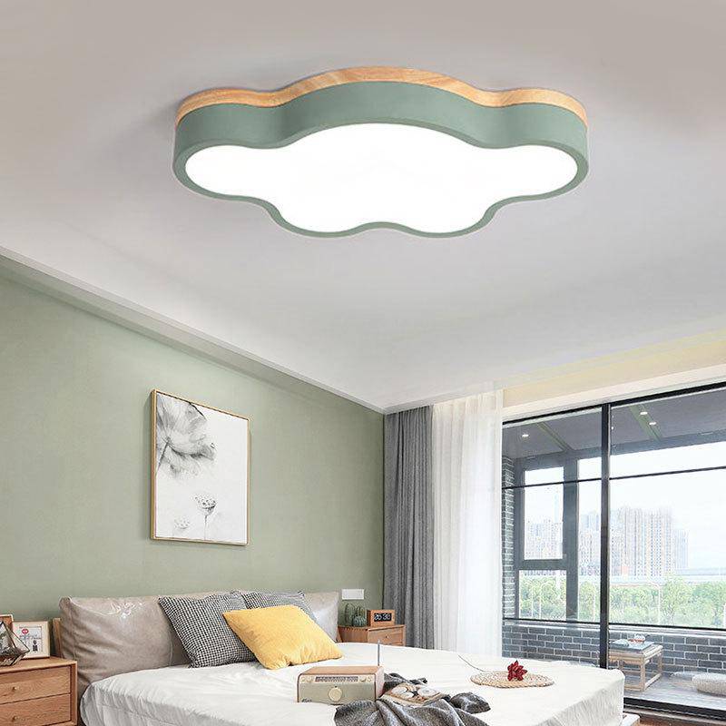 Lámpara de techo Botimi Wooden Cloud LED