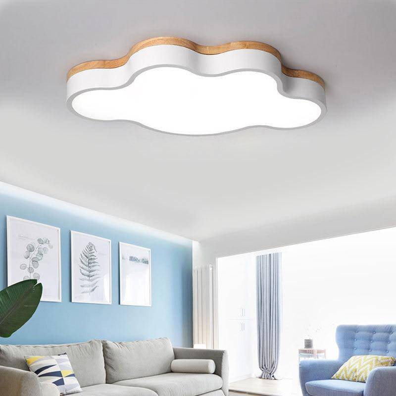 Lámpara de techo Botimi Wooden Cloud LED