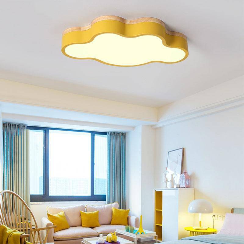 Plafonnier LED en bois nuage Botimi