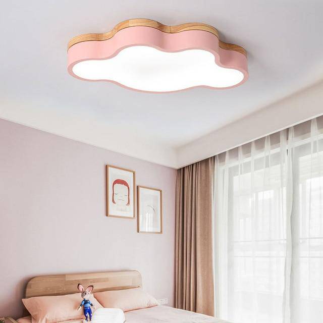 Lámpara de techo Botimi Wooden Cloud LED