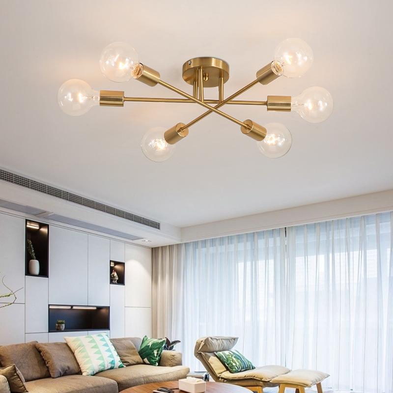 LED ceiling lamp with 6 interlocking metal lamps Eugie