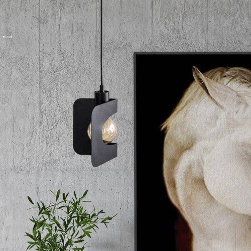 Design LED pendant with folded metal lampshade Creative