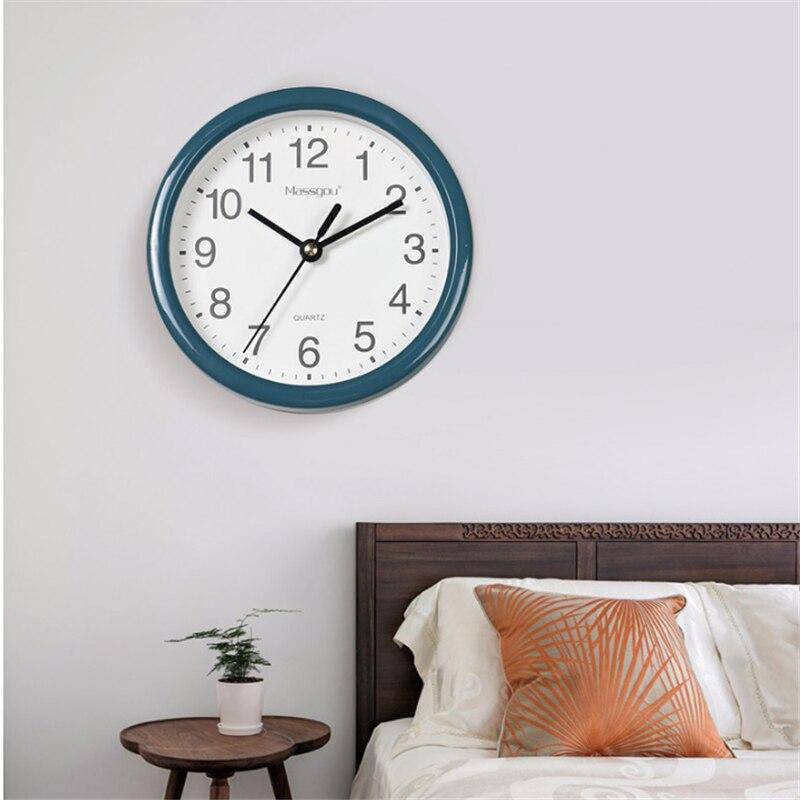 Reloj de pared de 15 cm con borde de color Redondo