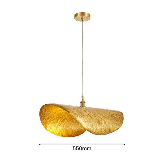 pendant light LED metal design and golden tile shape Lotus