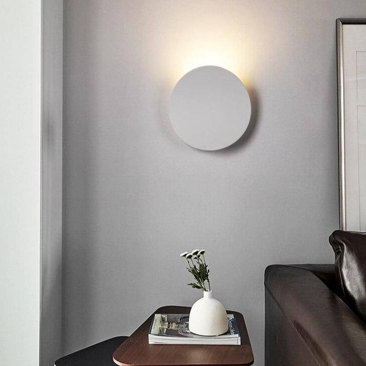 wall lamp LED wall design with rounded metal tile