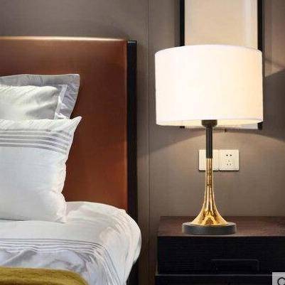 LED design table lamp with lampshade