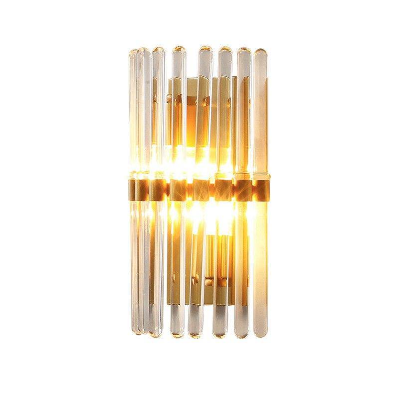 Applique murale design LED dorée en verre cristal luxury
