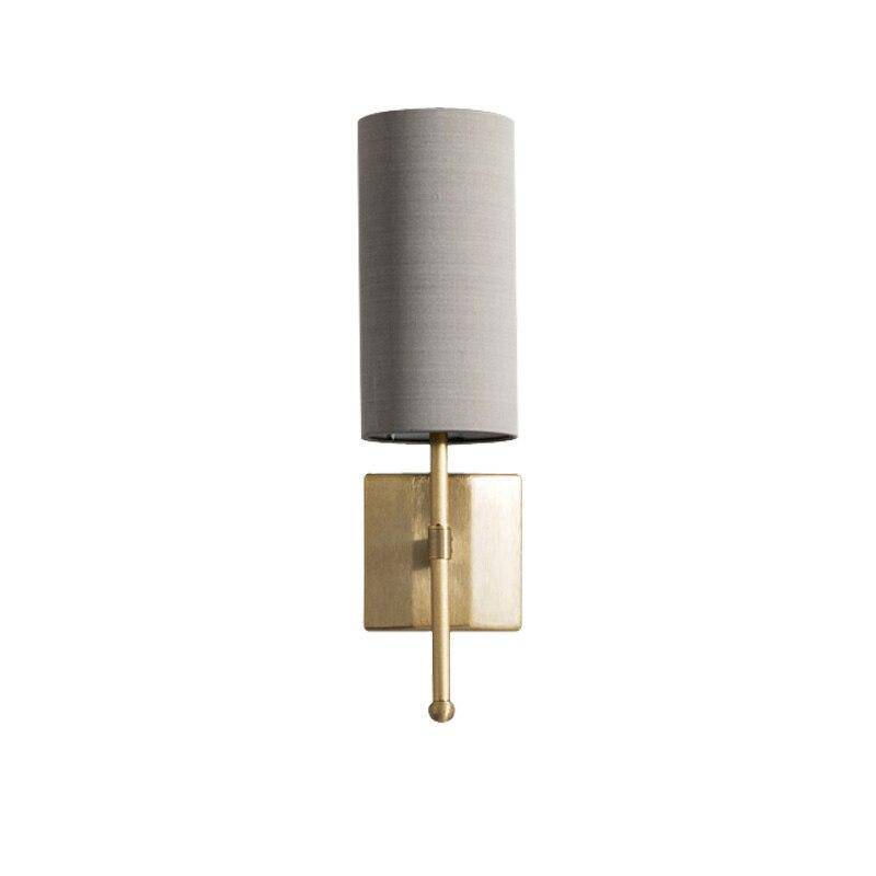 wall lamp LED wall design with lampshade cylindrical grey