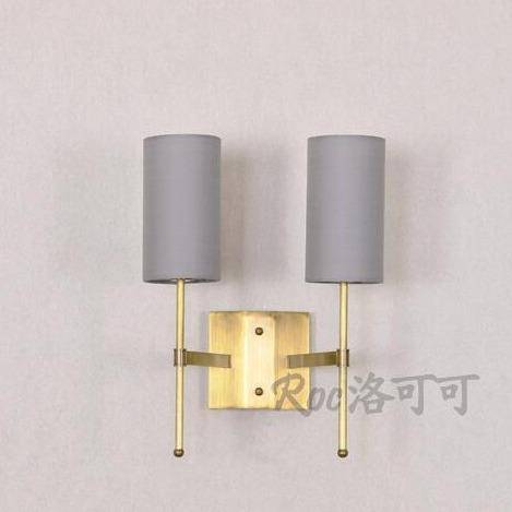 wall lamp LED wall design with lampshade cylindrical grey