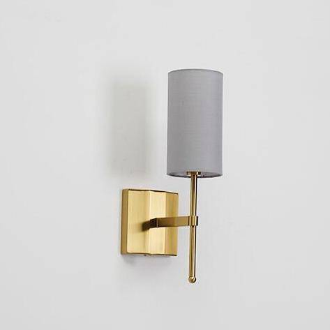 Applique murale design LED avec abat-jour cylindrique gris - vue 6 sur 9