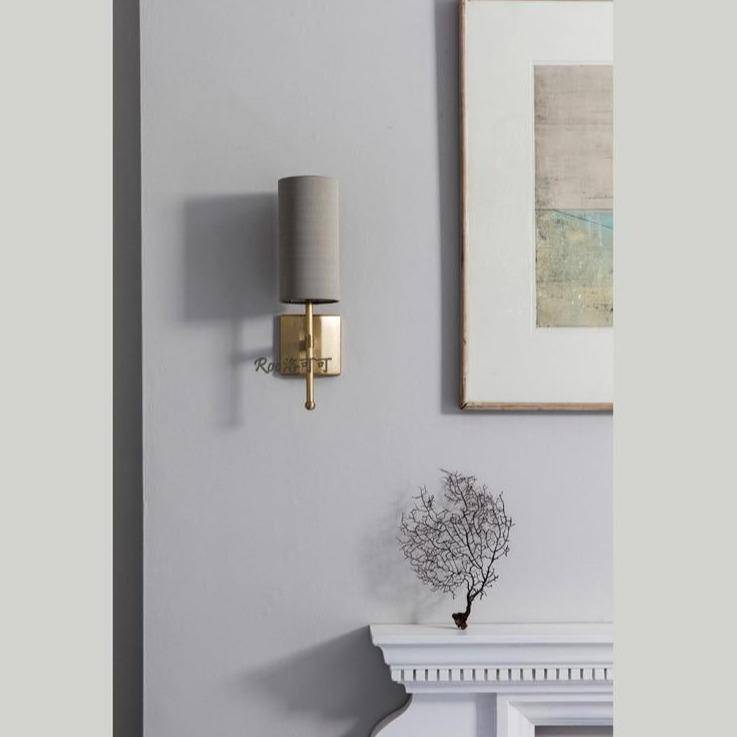 wall lamp LED wall design with lampshade cylindrical grey
