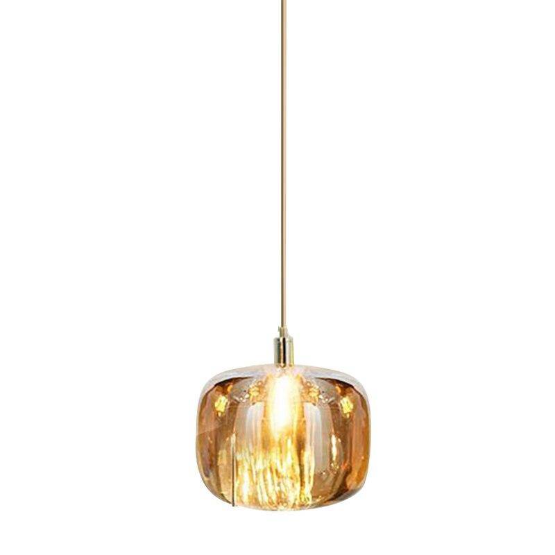 pendant light LED design in colored glass