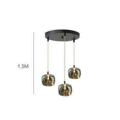 pendant light LED design in colored glass