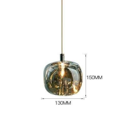 pendant light LED design in colored glass